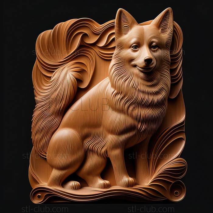 3D model st Shikoku dog breed dog (STL)